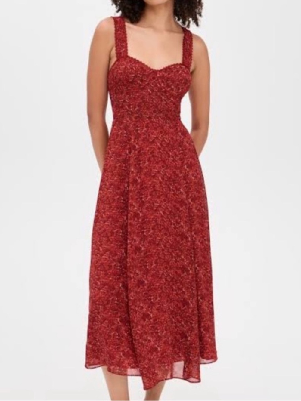 Reformation Lela Dress Red